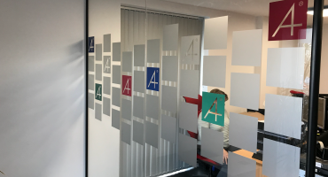 Frosted window film example